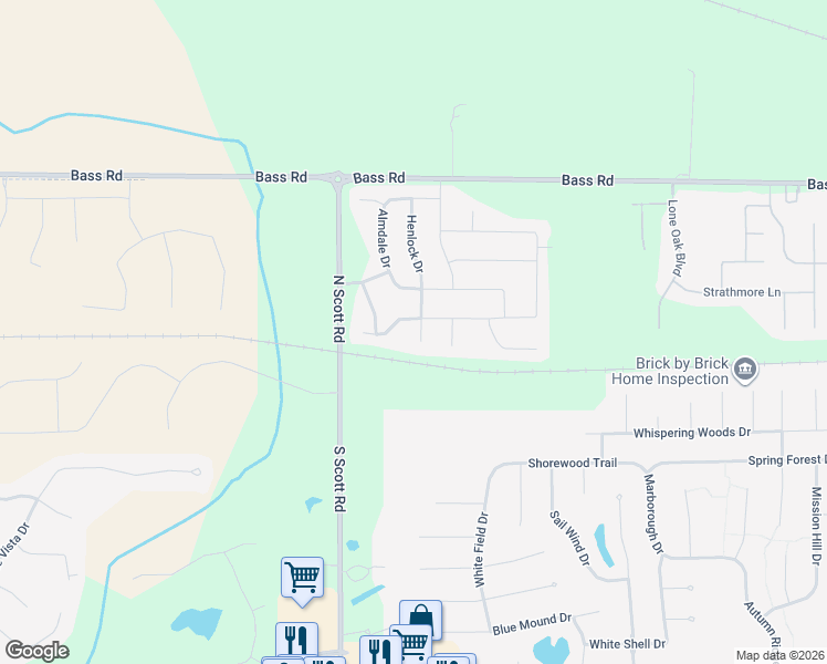 map of restaurants, bars, coffee shops, grocery stores, and more near 811 Henlock Court in Fort Wayne