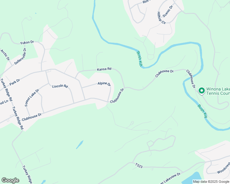 map of restaurants, bars, coffee shops, grocery stores, and more near 1053 Alpine Drive in East Stroudsburg