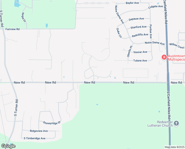 map of restaurants, bars, coffee shops, grocery stores, and more near 5912 Herons Boulevard in Youngstown
