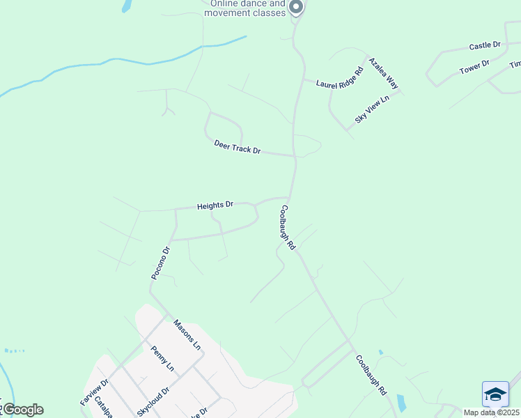 map of restaurants, bars, coffee shops, grocery stores, and more near 3131 Pocono Drive in East Stroudsburg