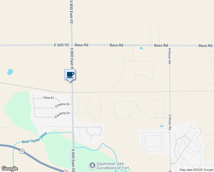 map of restaurants, bars, coffee shops, grocery stores, and more near 714 West County Line Road North in Fort Wayne
