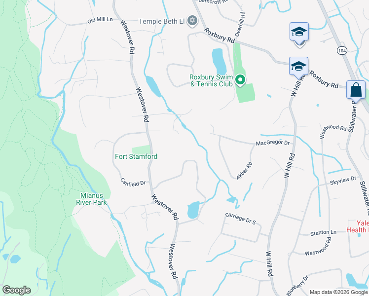 map of restaurants, bars, coffee shops, grocery stores, and more near 177 Long Close Road in Stamford