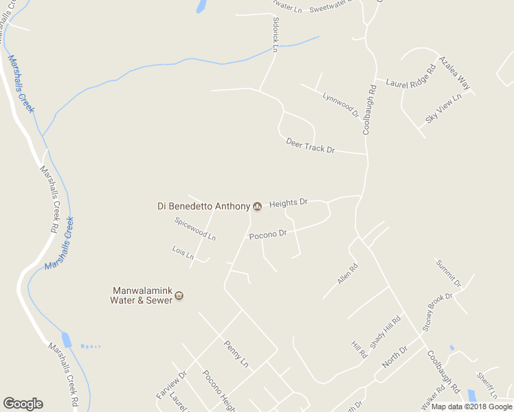 map of restaurants, bars, coffee shops, grocery stores, and more near 71 Heights Drive in East Stroudsburg