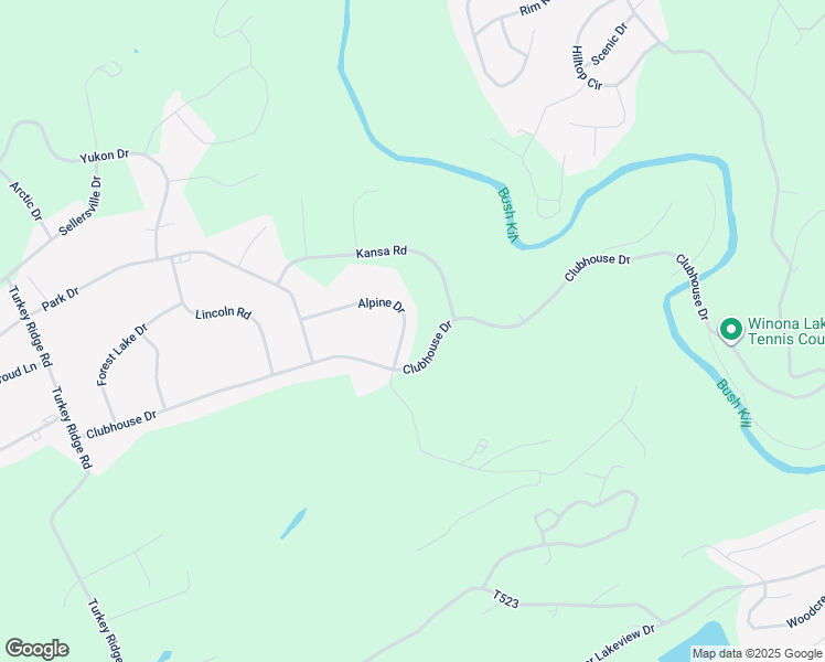 map of restaurants, bars, coffee shops, grocery stores, and more near 1053 Alpine Drive in East Stroudsburg