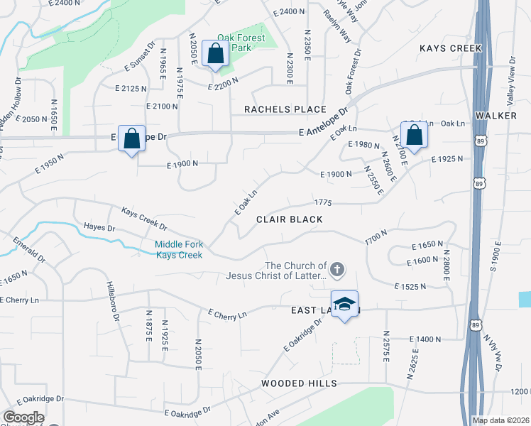 map of restaurants, bars, coffee shops, grocery stores, and more near 2247 Country Oaks Drive in Layton