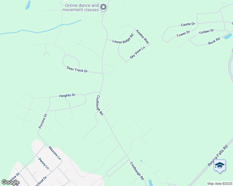 map of restaurants, bars, coffee shops, grocery stores, and more near 272 Coolbaugh Road in East Stroudsburg