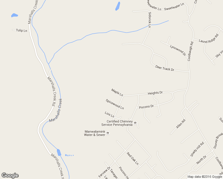 map of restaurants, bars, coffee shops, grocery stores, and more near 199 Maple Lane in East Stroudsburg