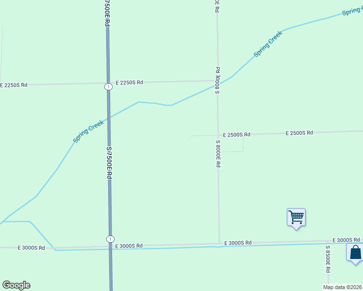 map of restaurants, bars, coffee shops, grocery stores, and more near 2502 South 8000E Road in Saint Anne