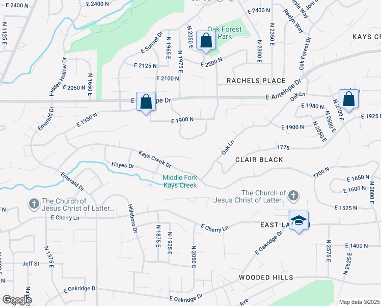 map of restaurants, bars, coffee shops, grocery stores, and more near 2011 Dan Drive in Layton