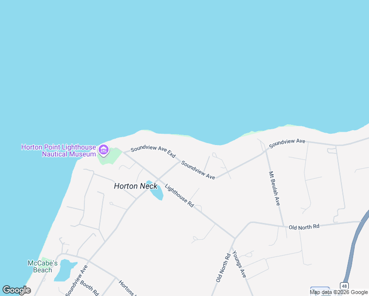 map of restaurants, bars, coffee shops, grocery stores, and more near 16215 Soundview Avenue in Southold