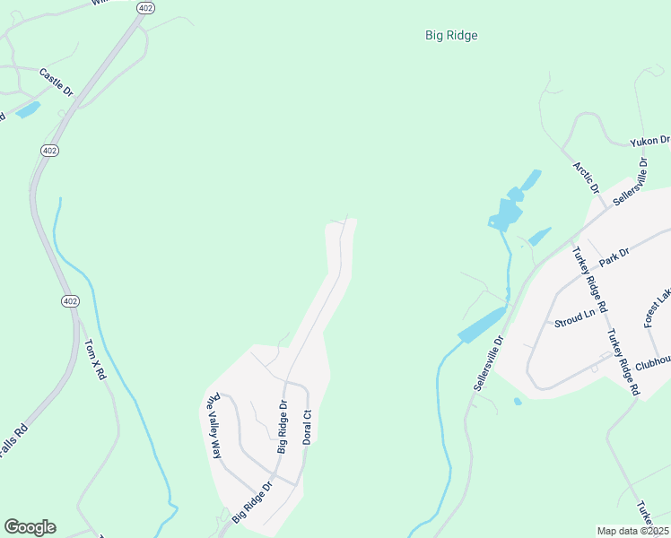 map of restaurants, bars, coffee shops, grocery stores, and more near 1785 Big Ridge Drive in East Stroudsburg