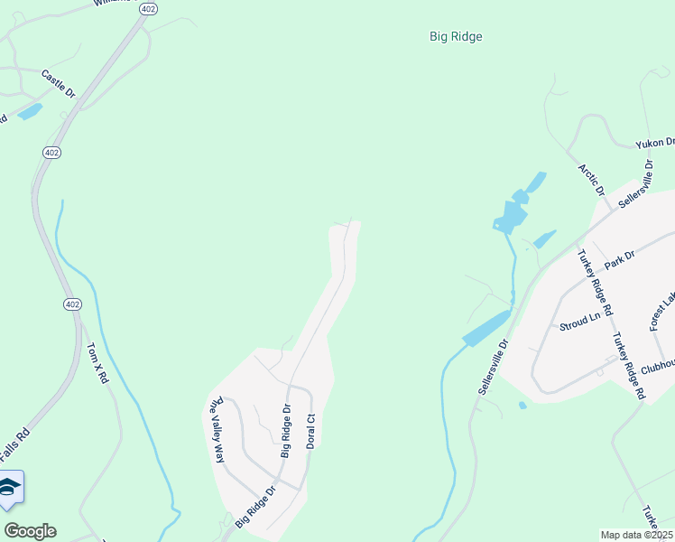 map of restaurants, bars, coffee shops, grocery stores, and more near 1785 Big Ridge Drive in East Stroudsburg