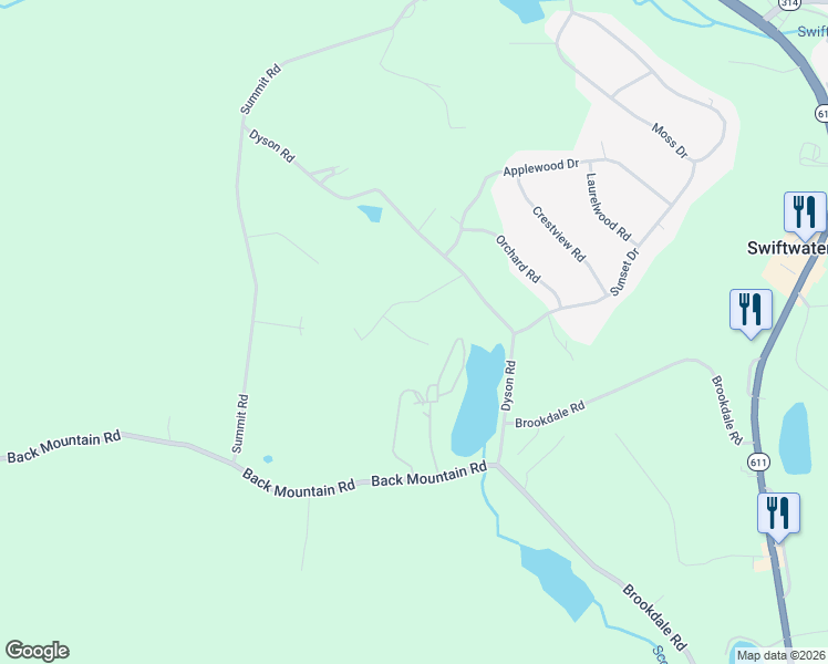 map of restaurants, bars, coffee shops, grocery stores, and more near Starlite Ct in Monroe