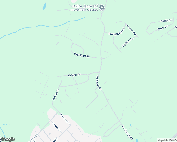 map of restaurants, bars, coffee shops, grocery stores, and more near 3204 Heights Drive in East Stroudsburg