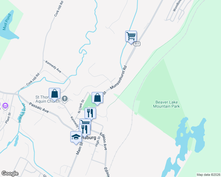 map of restaurants, bars, coffee shops, grocery stores, and more near 1 Beardslee Hill Drive in Franklin