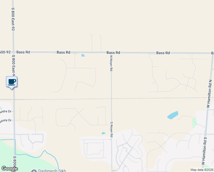 map of restaurants, bars, coffee shops, grocery stores, and more near 703 North Noyer Road in Fort Wayne