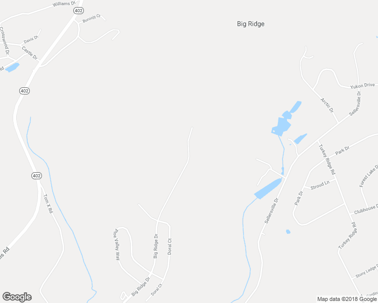 map of restaurants, bars, coffee shops, grocery stores, and more near 1736 Big Ridge Drive in East Stroudsburg