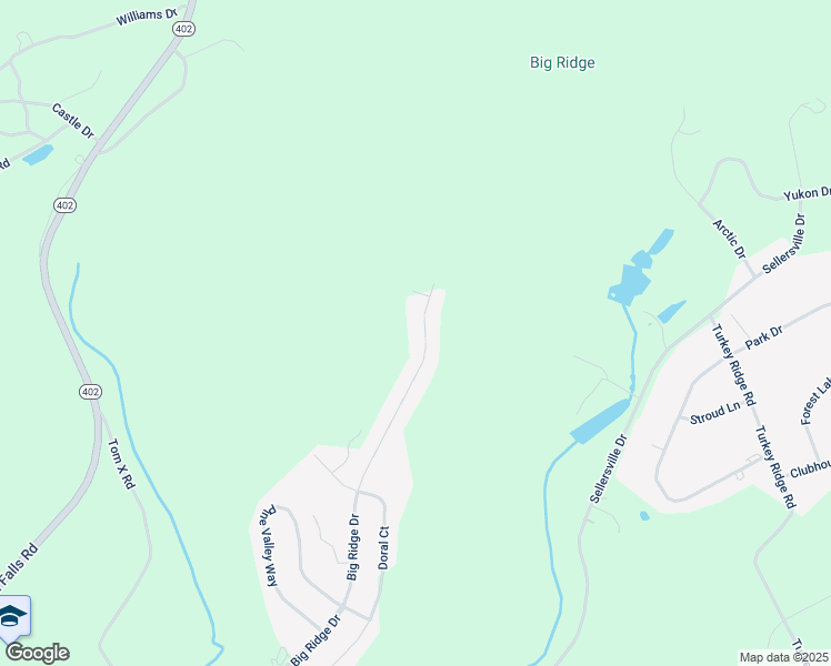 map of restaurants, bars, coffee shops, grocery stores, and more near 1797 Big Ridge Drive in East Stroudsburg