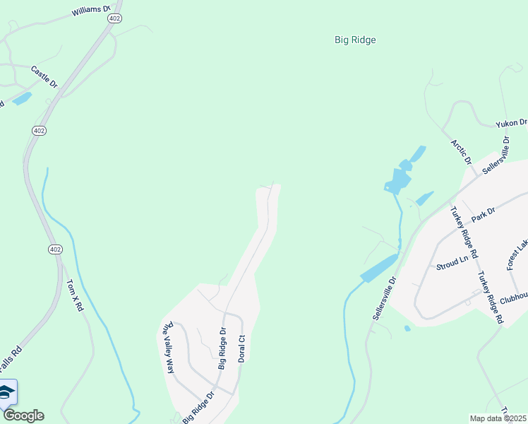 map of restaurants, bars, coffee shops, grocery stores, and more near 1797 Big Ridge Drive in East Stroudsburg