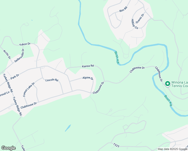 map of restaurants, bars, coffee shops, grocery stores, and more near 1043 Alpine Drive in East Stroudsburg
