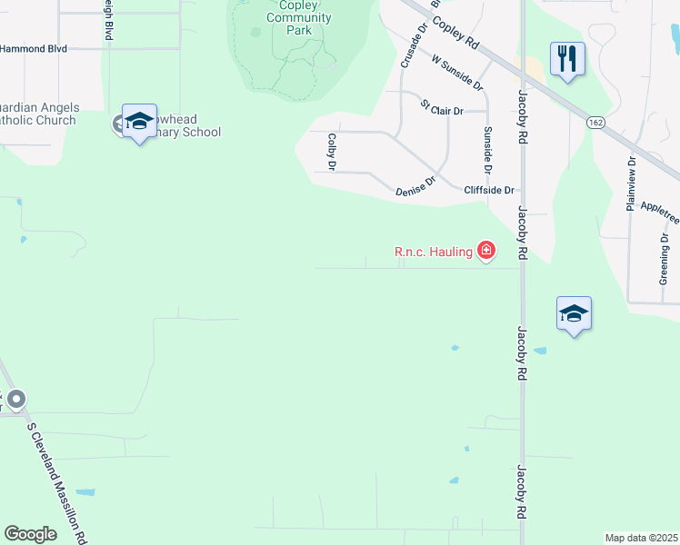 map of restaurants, bars, coffee shops, grocery stores, and more near 3023 Colon Drive in Akron