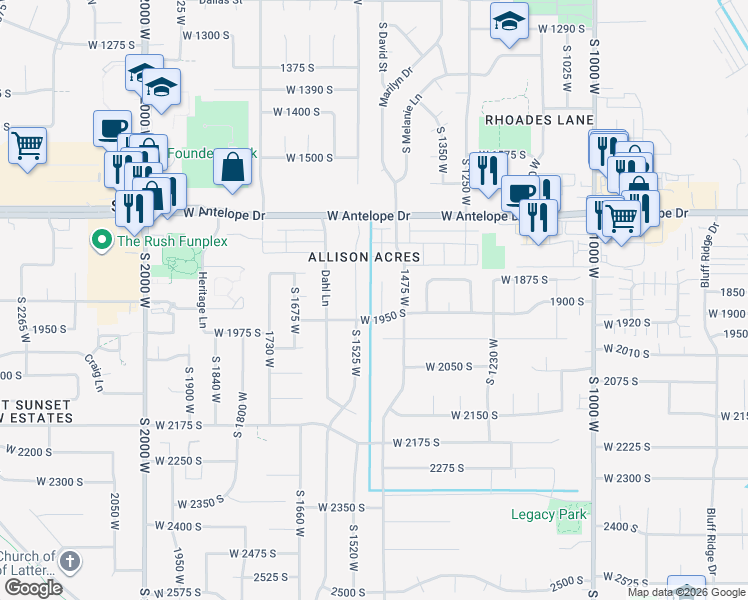 map of restaurants, bars, coffee shops, grocery stores, and more near 1902 1485 West in Syracuse