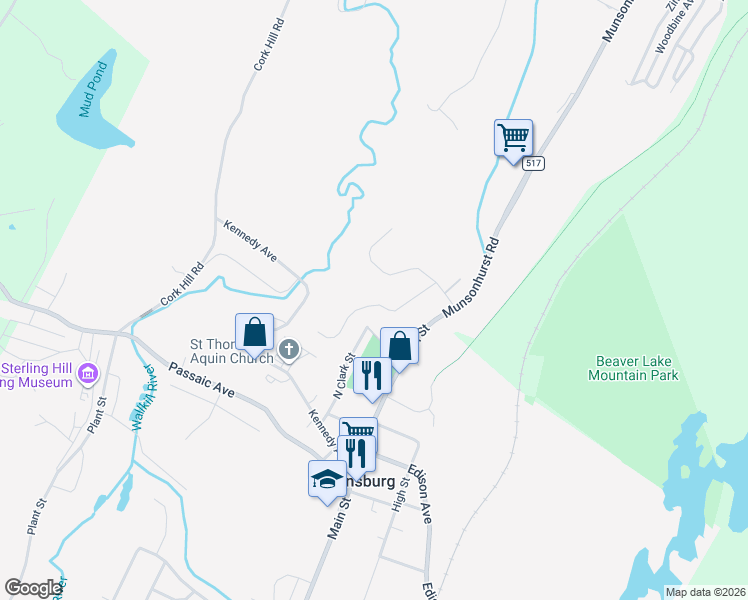 map of restaurants, bars, coffee shops, grocery stores, and more near 22 Beardslee Hill Drive in Ogdensburg