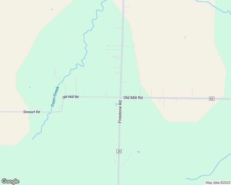 map of restaurants, bars, coffee shops, grocery stores, and more near 6888 Firestone Road in Spencer