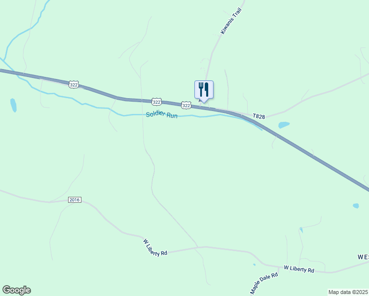 map of restaurants, bars, coffee shops, grocery stores, and more near 2613 Behringer Highway in Reynoldsville