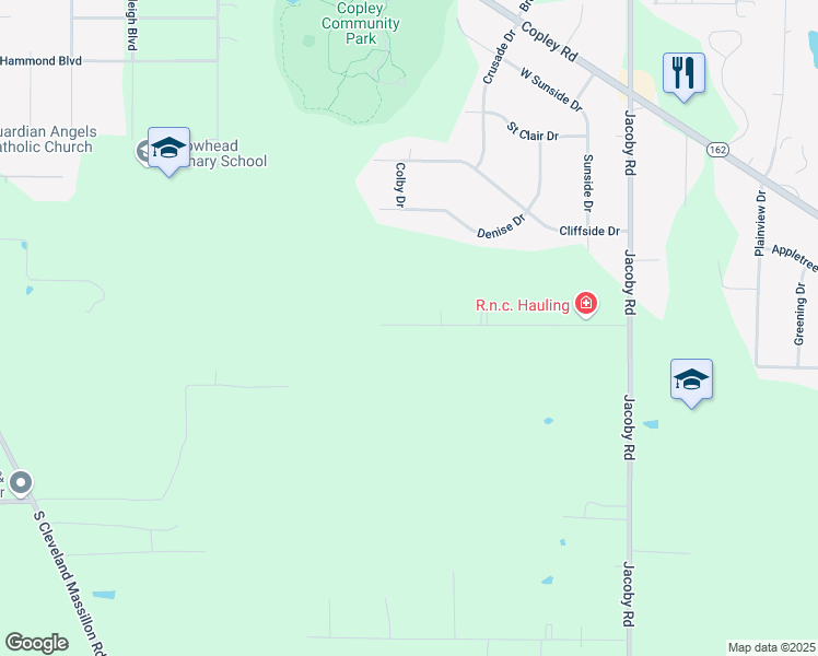 map of restaurants, bars, coffee shops, grocery stores, and more near 3023 Colon Drive in Akron