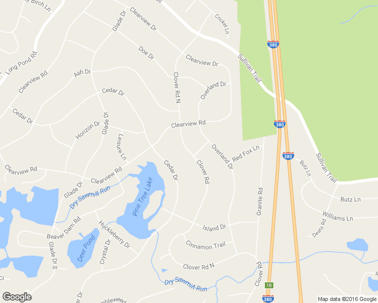 map of restaurants, bars, coffee shops, grocery stores, and more near 4424 Clover Road in Long Pond