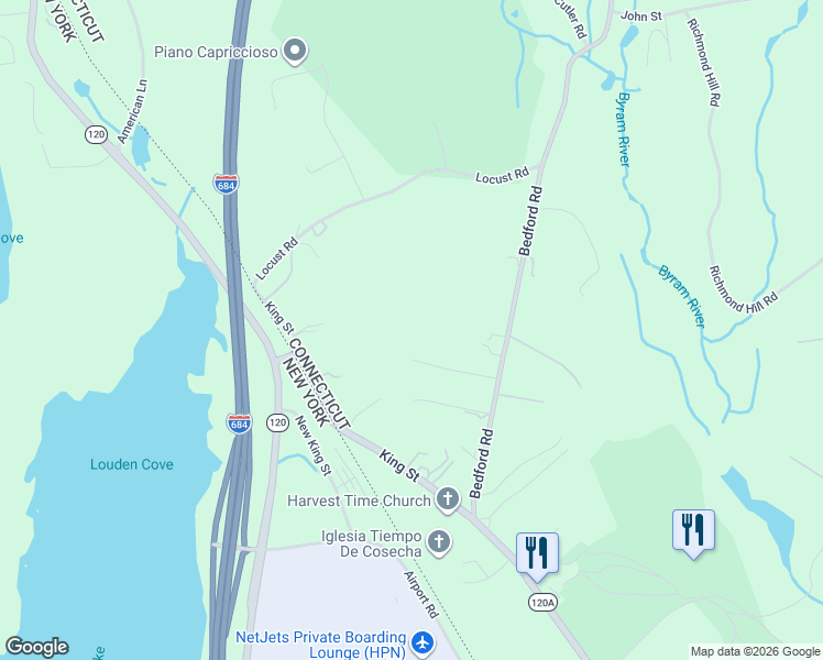 map of restaurants, bars, coffee shops, grocery stores, and more near 38 Bedford Road in Greenwich