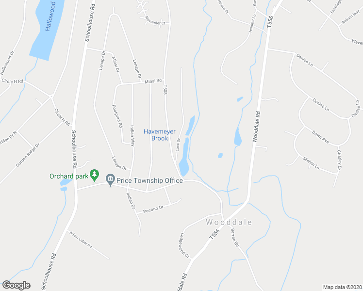 map of restaurants, bars, coffee shops, grocery stores, and more near 1218 Lace Drive in East Stroudsburg