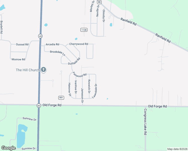 map of restaurants, bars, coffee shops, grocery stores, and more near 3567 Lawndale Drive in Kent