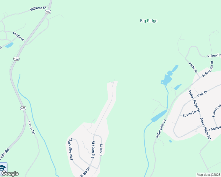 map of restaurants, bars, coffee shops, grocery stores, and more near 1807 Big Ridge Drive in East Stroudsburg