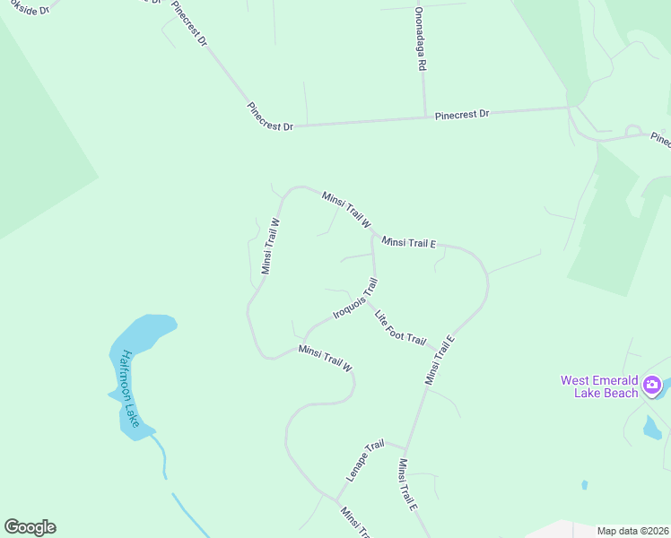 map of restaurants, bars, coffee shops, grocery stores, and more near 2052 Crow Trail in Long Pond