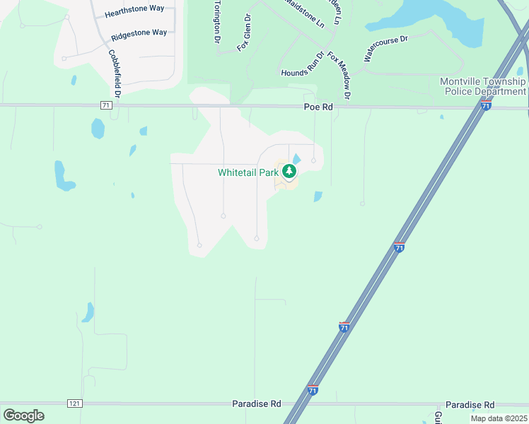 map of restaurants, bars, coffee shops, grocery stores, and more near 4340 Deer Run Drive in Medina