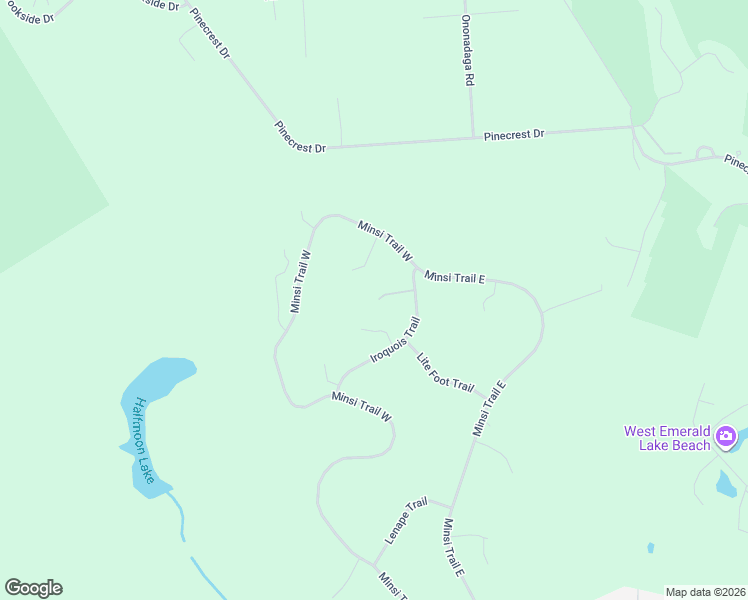 map of restaurants, bars, coffee shops, grocery stores, and more near 2052 Crow Trail in Long Pond