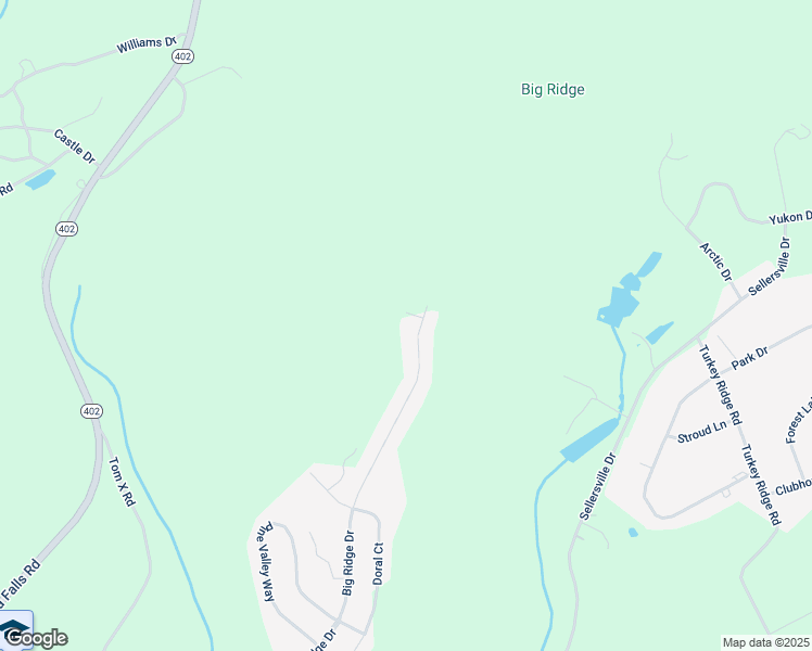 map of restaurants, bars, coffee shops, grocery stores, and more near 2005 Muirfield Way in East Stroudsburg