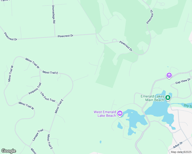 map of restaurants, bars, coffee shops, grocery stores, and more near Skytop Road in Long Pond