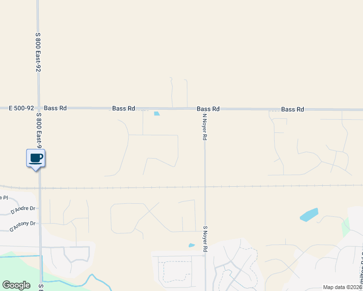 map of restaurants, bars, coffee shops, grocery stores, and more near 1300 North Noyer Road in Fort Wayne