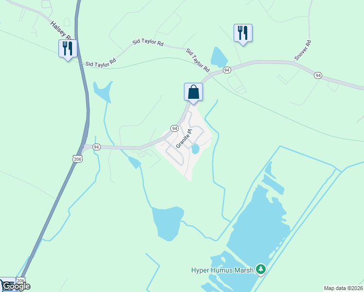 map of restaurants, bars, coffee shops, grocery stores, and more near 19 Frances Drive in Lafayette