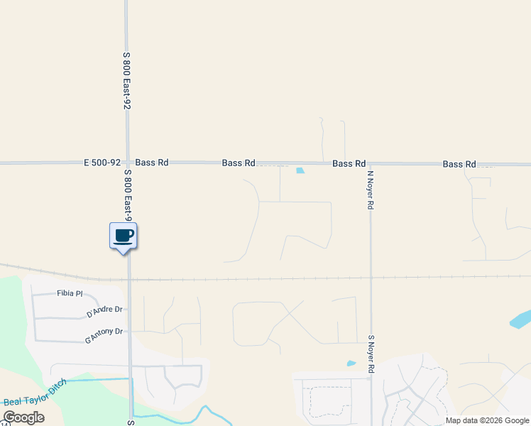 map of restaurants, bars, coffee shops, grocery stores, and more near 14400 Blackfoot Court in Fort Wayne