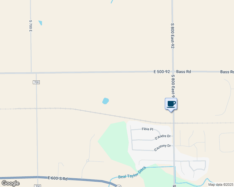 map of restaurants, bars, coffee shops, grocery stores, and more near 7618 East 500 S-92 in Fort Wayne