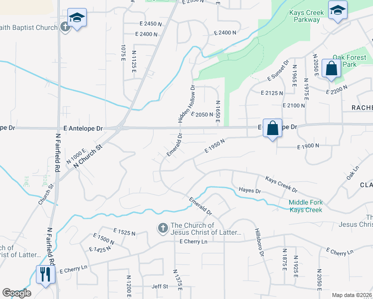 map of restaurants, bars, coffee shops, grocery stores, and more near 1465 Sego Lily Court in Layton