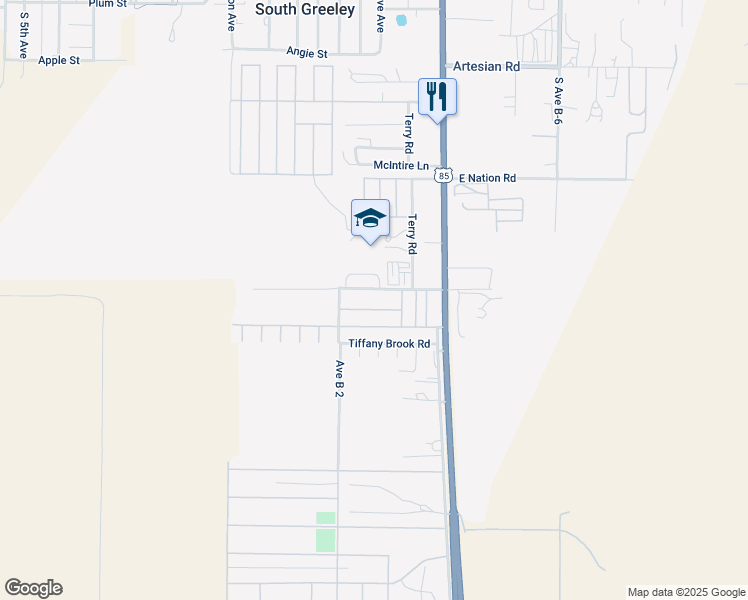 map of restaurants, bars, coffee shops, grocery stores, and more near 236-398 West Wallick Road in Cheyenne