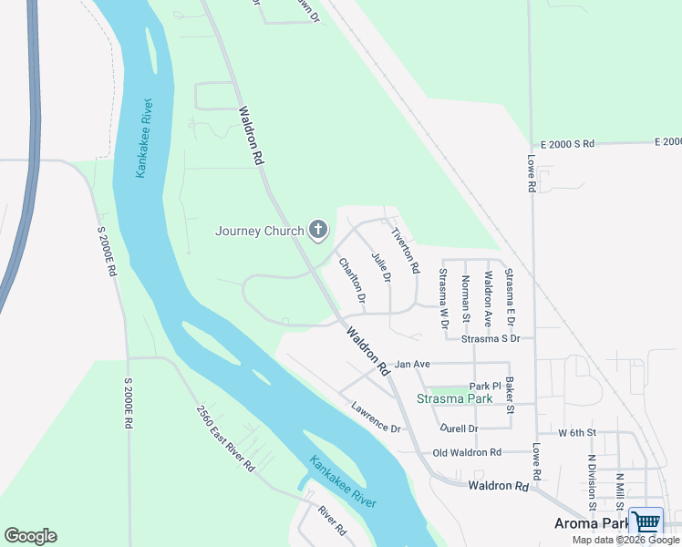 map of restaurants, bars, coffee shops, grocery stores, and more near 8 Charlton Drive in Kankakee