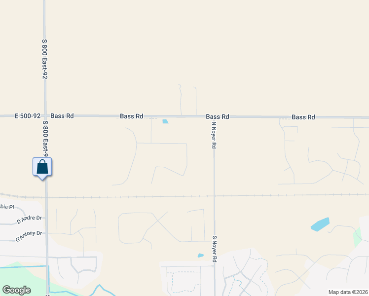 map of restaurants, bars, coffee shops, grocery stores, and more near 1300 North Noyer Road in Fort Wayne