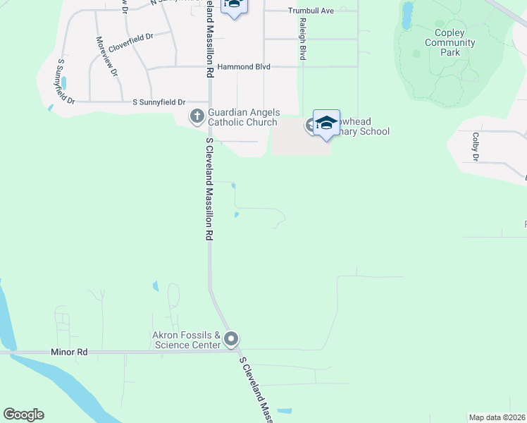 map of restaurants, bars, coffee shops, grocery stores, and more near 1799 South Cleveland Massillon Road in Akron
