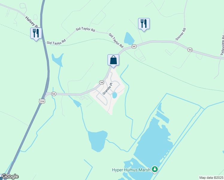 map of restaurants, bars, coffee shops, grocery stores, and more near 19 Frances Drive in Lafayette